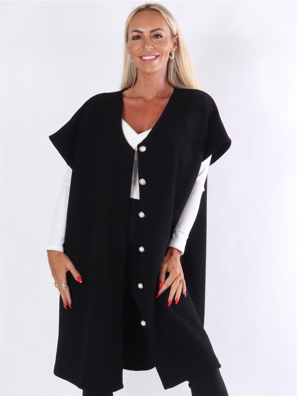 Fernanda - Oversized cardigan med fine perleknapper